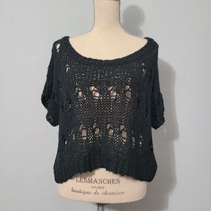 G by Guess Premium Black Off The Shoulder‎ See Through Sweater NWT Size XL